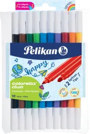 pelikan-flamastry-colorella-duo-10-kolorow-zmywalny-atrament-na-bazie-wody