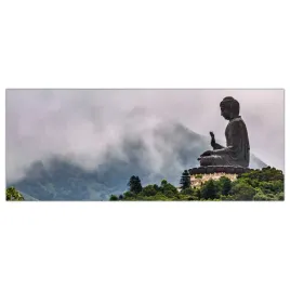 obraz-na-szkle-foto-budda-statua-hong-kong-125x50