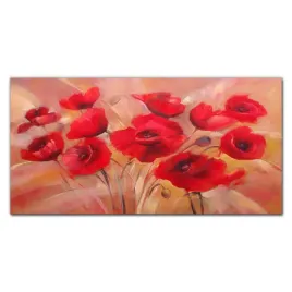 panel-szklo-hartowane-kwiaty-maki-czerwony-100x50
