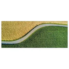 obraz-na-szkle-foto-krajobraz-pole-droga-125x50