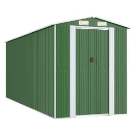 szopa-ogrodowa-zielona-192x523x223-cm-stal-galwanizowana