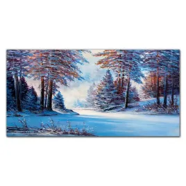 lacobel-kuchenny-malarstwo-zima-las-drzewa-100x50