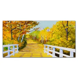 hartowane-szklo-lacobel-most-las-jesien-100x50-cm