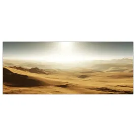 obraz-na-szkle-foto-piasek-zachod-slonca-125x50