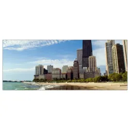 obraz-na-szkle-foto-chicago-drapacze-chmur-125x50