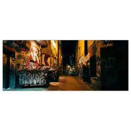 obraz-na-szkle-foto-graffiti-uliczka-noc-125x50
