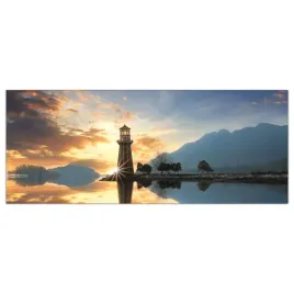 obraz-na-szkle-foto-latarnia-morska-plaza-125x50