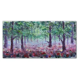 hartowane-panele-szklane-las-kwiaty-maki-100x50-cm