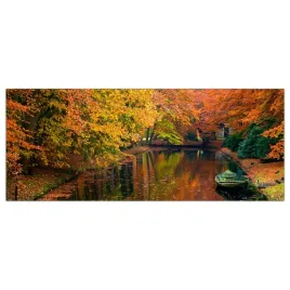 obraz-szklany-foto-obraz-jesien-las-drzewa-125x50