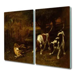 deska-ze-szkla-2x30x52-cm-las-zwierzeta-psy-krolik