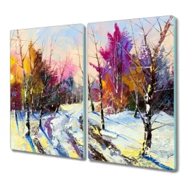 deska-szklo-2x30x52-zima-snieg-las-natura-kuchenna