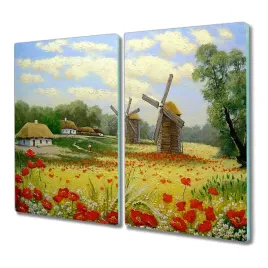 deska-2x30x52-cm-wies-chmury-kwiaty-maki-z-grafika