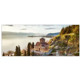 obraz-szklany-foto-obraz-kosciol-wzgorze-125x50