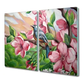 deska-ze-szkla-2x30x52-cm-kwiaty-ptak-nowoczesna