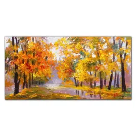 panel-szklany-do-kuchni-las-liscie-jesien-100x50