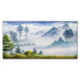 panel-szklo-do-kuchni-krajobraz-gory-drzewa-100x50
