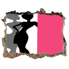 dziura-3d-fototapeta-naklejka-sylwetki-kobiet