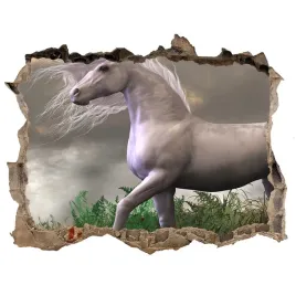 dziura-3d-fototapeta-naklejka-szary-jednorozec