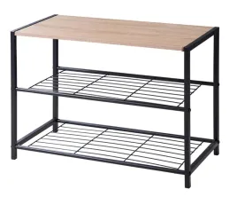 polka-na-buty-metalowa-regal-2-poziomy-czarna-30x63x43cm