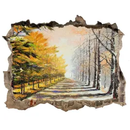 dziura-3d-fototapeta-scienna-jesien-kontra-zima