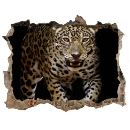 dziura-3d-okleina-naklejka-scienna-jaguar-168x113