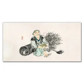 panele-szklane-do-kuchni-azjatka-drwal-100x50-cm
