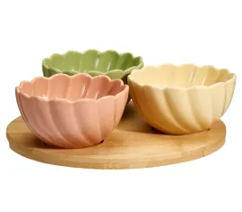 zestaw-do-serwowania-bambusowa-deska-3-miseczki-kwiatki-kolorowe