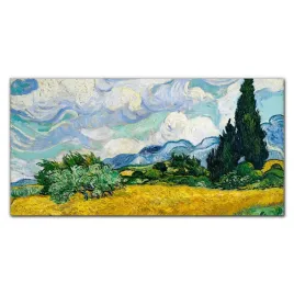 panel-szklo-kuchnia-pole-pszenicy-van-gogh-100x50