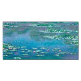 szklo-hartowane-do-kuchni-woda-lilie-monet-100x50