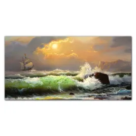 lacobel-kuchenny-fale-statek-zachod-slonca-100x50