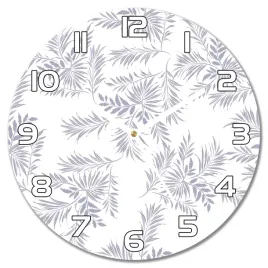 cichy-zegar-scienny-szare-liscie-palmowe-f30-cm