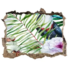 dziura-fototapeta-naklejka-tukan-tropika-168x113