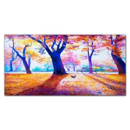 panel-lacobel-park-drzewa-liscie-jesien-100x50-cm