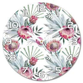 cichy-zegar-scienny-kwiaty-srebrnika-protea-f30