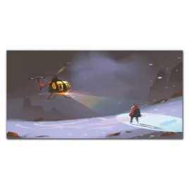 szklo-hartowane-panel-gory-snieg-helikopter-100x50
