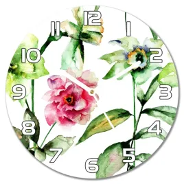 cichy-zegar-scienny-wiosna-dzikie-kwiaty-f30-cm