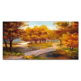 panel-hartowany-park-drzewa-jesien-liscie-100x50