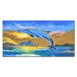 panel-szklany-do-kuchni-delfiny-slonce-100x50-cm