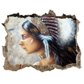 dziura-3d-fototapeta-naklejka-indianka-168x113