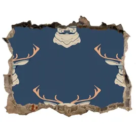 dziura-3d-fototapeta-naklejka-hipsterski-jelen