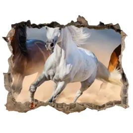 dziura-3d-fototapeta-naklejka-konie-na-pustyni