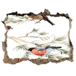 dziura-3d-fototapeta-lesne-ptaki-rosliny-168x113