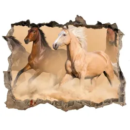 dziura-3d-foto-tapeta-naklejka-konie-pustynia