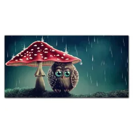 foto-obraz-szklany-na-sciane-ptak-grzyb-120x60-cm