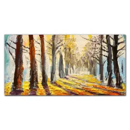 foto-obraz-szklany-malarstwo-las-drzewa-120x60-cm