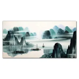 foto-obraz-szklo-na-sciane-chinskie-lodzie-120x60