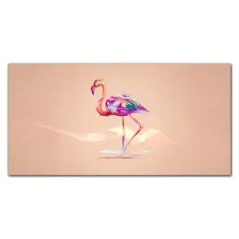 obraz-z-nadrukiem-szklany-flaming-zwierze-120x60