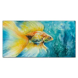 obraz-z-nadrukiem-szklany-zlota-rybka-120x60-cm