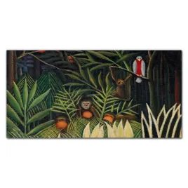 obraz-szklany-na-sciane-malpy-zwierzeta-las-120x60