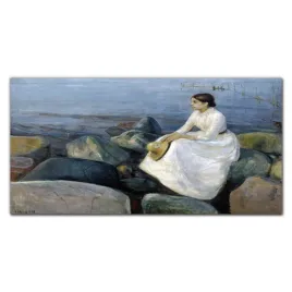 obraz-szklany-lato-noc-plaza-edvard-munch-120x60